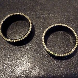 Black Metal Bling Spool Gauges